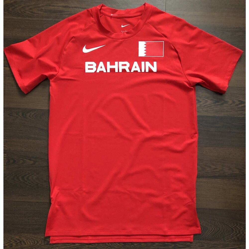 Nike Pro Elite Team Issued Bahrain Track & Field Running Shirt CI6365-657 Sz S